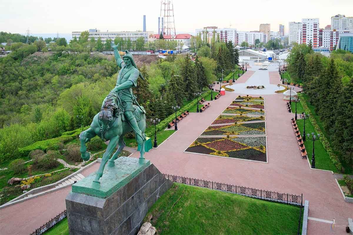 A monument to Salavat Yulaev in the city of Ufa, Bashkortostan region