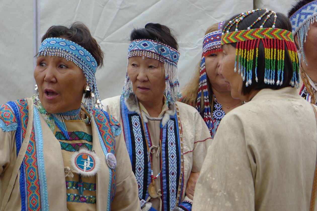 Yakuts in national costumes