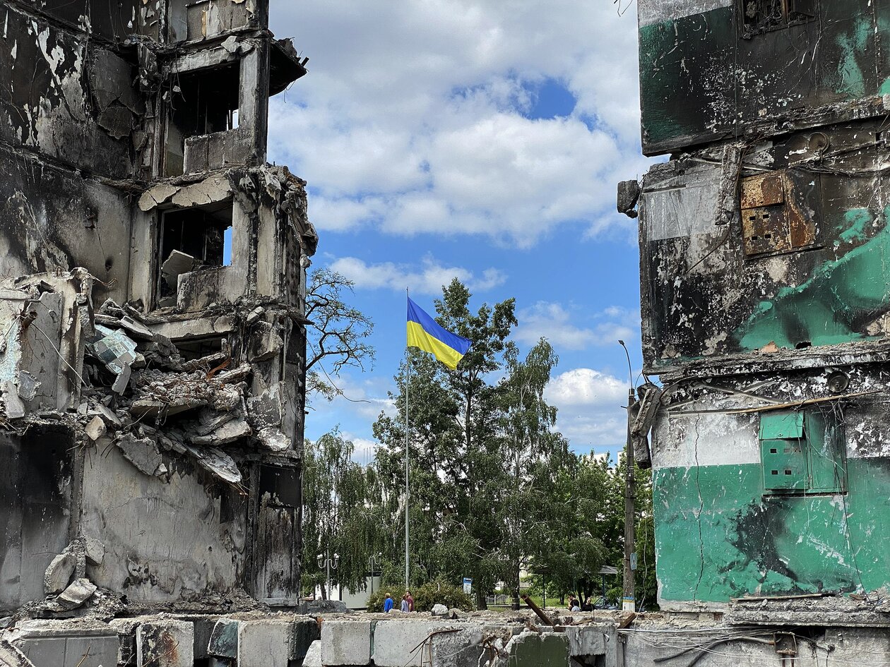 Ruins of Russia-destroyed Borodyanka.